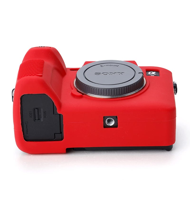 Pocoukate Camera Case for Sony Alpha 7 IV  A7M4  A7 IV Digital Camera Anti-Scratch Slim Fit Soft Cover with Screen Protector  A7IV exclusive accessories (not applicable to A7R4 or A7III) - Red - Image 5